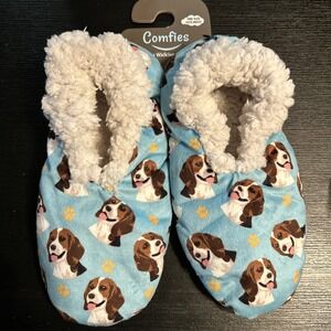 Comfies Slippers Non Slip Comfies Dog Design One Size Beagle Light Blue 1253